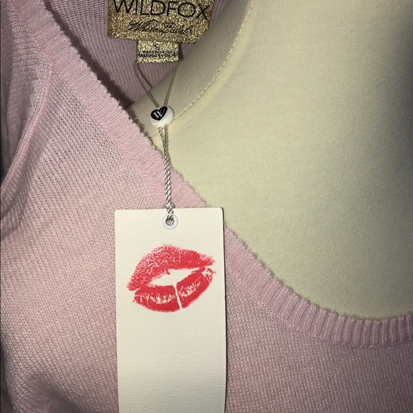 Wildfox Black Sequence Wreath Pink Sweater Sz M - Picture 5 of 6